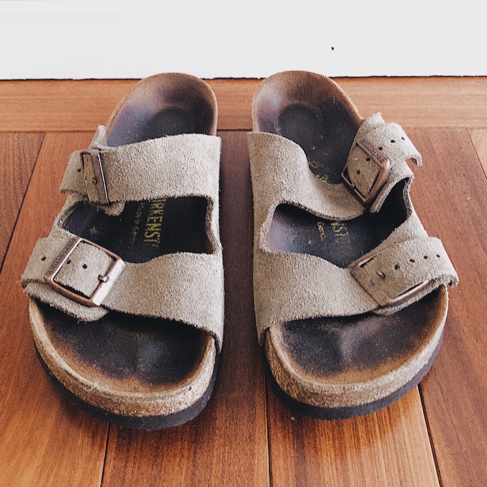 Taupe Suede Birkenstocks